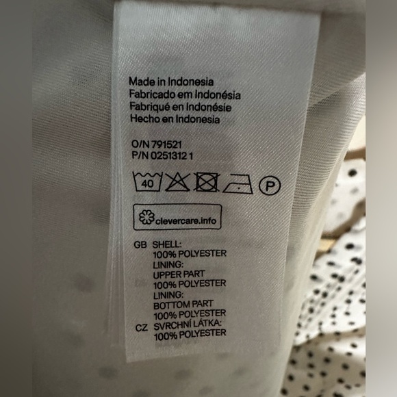 H&M Black &‎ White Polka Dot Dress – Size 4 - Picture 4 of 4